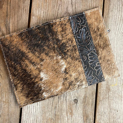 063 Small Notepad Cover - Brindle w/ Autumn Ash-Small Notepad Cover-Western-Cowhide-Bags-Handmade-Products-Gifts-Dancing Cactus Designs