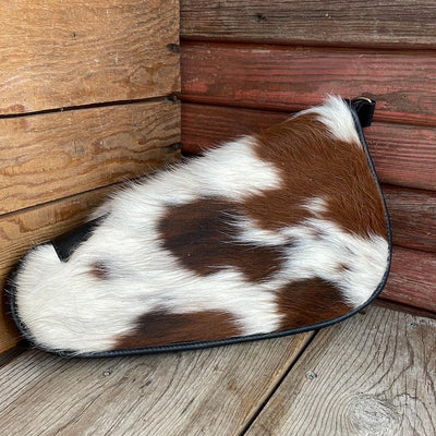 065 Large Pistol Case - Cowhide w/-Large Pistol Case-Western-Cowhide-Bags-Handmade-Products-Gifts-Dancing Cactus Designs