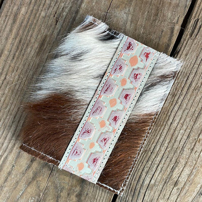 065 Passport Cover - Tricolor w/ Fiesta Navajo-Passport Cover-Western-Cowhide-Bags-Handmade-Products-Gifts-Dancing Cactus Designs