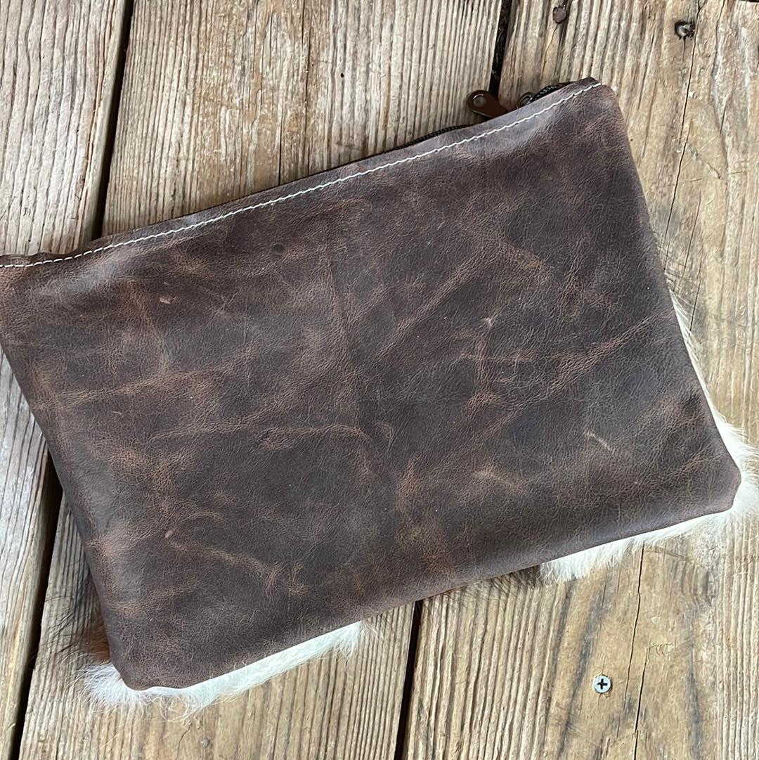 066 Banker's Bag - Tricolor w/ Burnt Brands-Mega Organizer-Western-Cowhide-Bags-Handmade-Products-Gifts-Dancing Cactus Designs