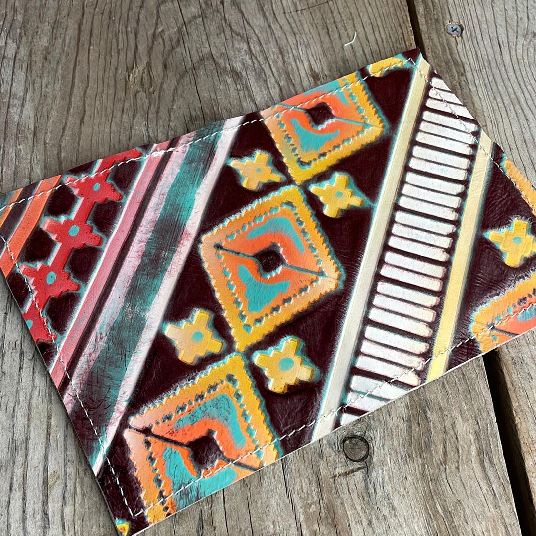 066 Passport Cover - No Hide w/ Western Sunset-Passport Cover-Western-Cowhide-Bags-Handmade-Products-Gifts-Dancing Cactus Designs