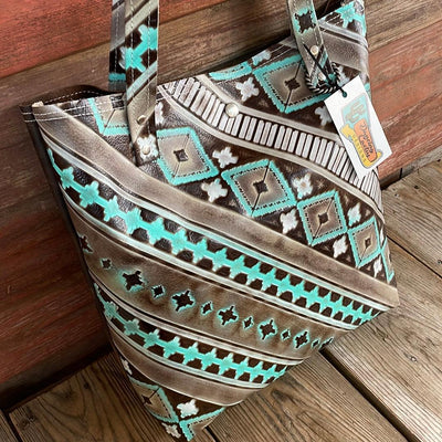 066 Trisha - Blank Slate w/ Cocoa Navajo-Trisha-Western-Cowhide-Bags-Handmade-Products-Gifts-Dancing Cactus Designs