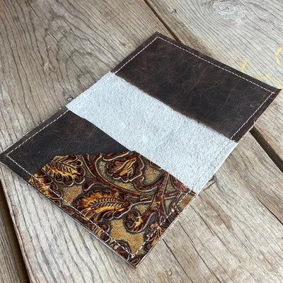 067 Passport Cover - Silver Acid w/ Wyoming tool-Passport Cover-Western-Cowhide-Bags-Handmade-Products-Gifts-Dancing Cactus Designs