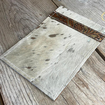 067 Passport Cover - Silver Acid w/ Wyoming tool-Passport Cover-Western-Cowhide-Bags-Handmade-Products-Gifts-Dancing Cactus Designs