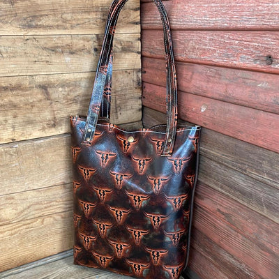 069 Trisha - w/ Fire Skulls-Trisha-Western-Cowhide-Bags-Handmade-Products-Gifts-Dancing Cactus Designs