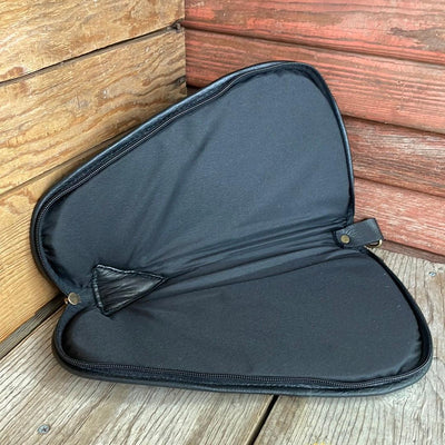 074 Medium Pistol Case - Cowhide w/-Medium Pistol Case-Western-Cowhide-Bags-Handmade-Products-Gifts-Dancing Cactus Designs
