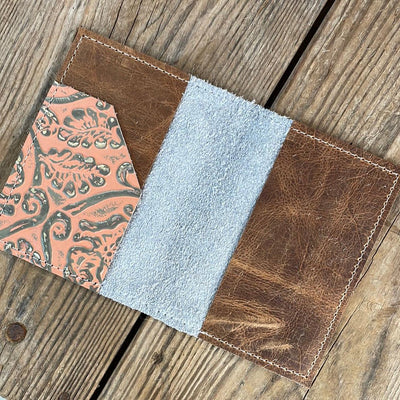 077 Passport Cover - Unicorn w/ Grapefruit Tool-Passport Cover-Western-Cowhide-Bags-Handmade-Products-Gifts-Dancing Cactus Designs