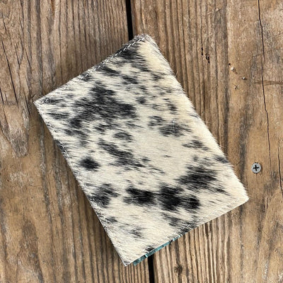 079 Passport Cover - Black & White w/ Geode Roses-Passport Cover-Western-Cowhide-Bags-Handmade-Products-Gifts-Dancing Cactus Designs