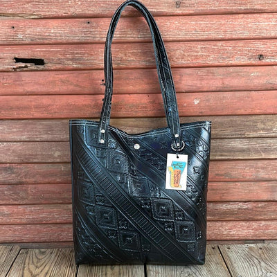 079 Trisha - Blank Slate w/ Black Navajo-Trisha-Western-Cowhide-Bags-Handmade-Products-Gifts-Dancing Cactus Designs
