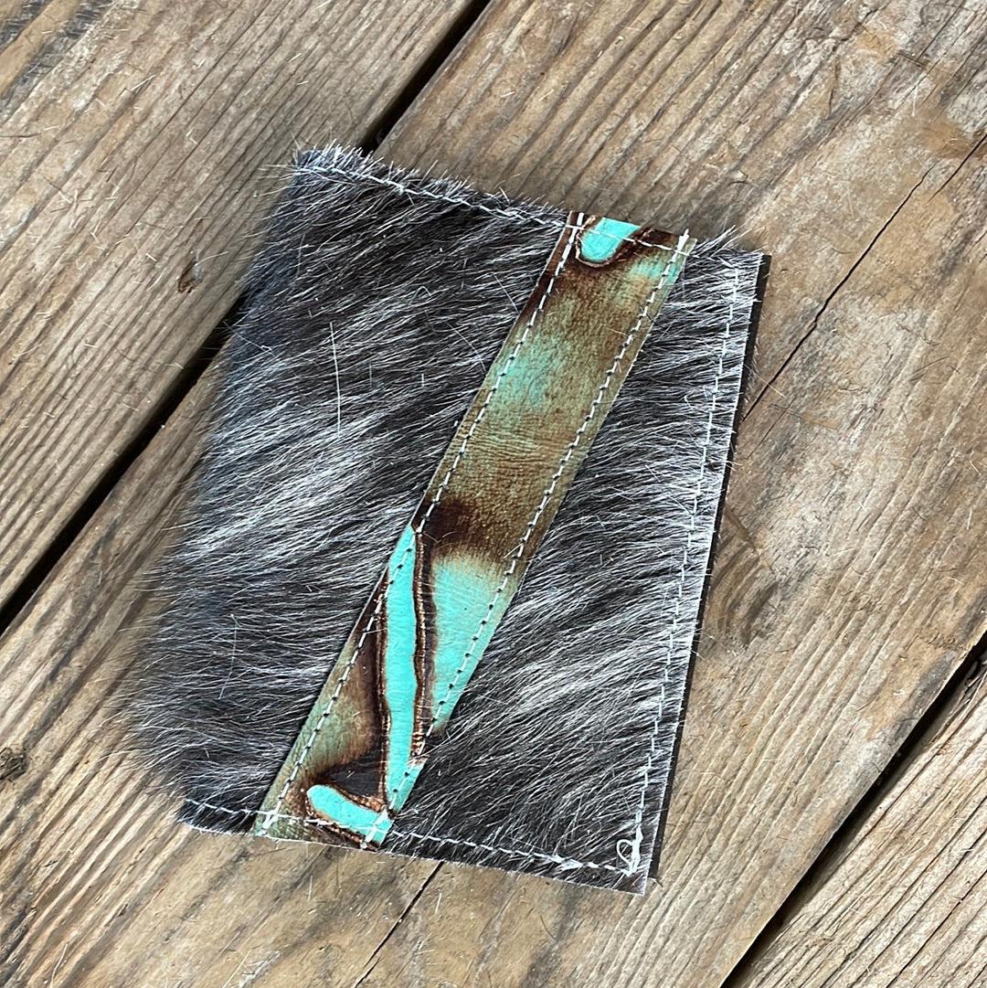 080 Passport Cover - Black & White w/ Patina Brands-Passport Cover-Western-Cowhide-Bags-Handmade-Products-Gifts-Dancing Cactus Designs