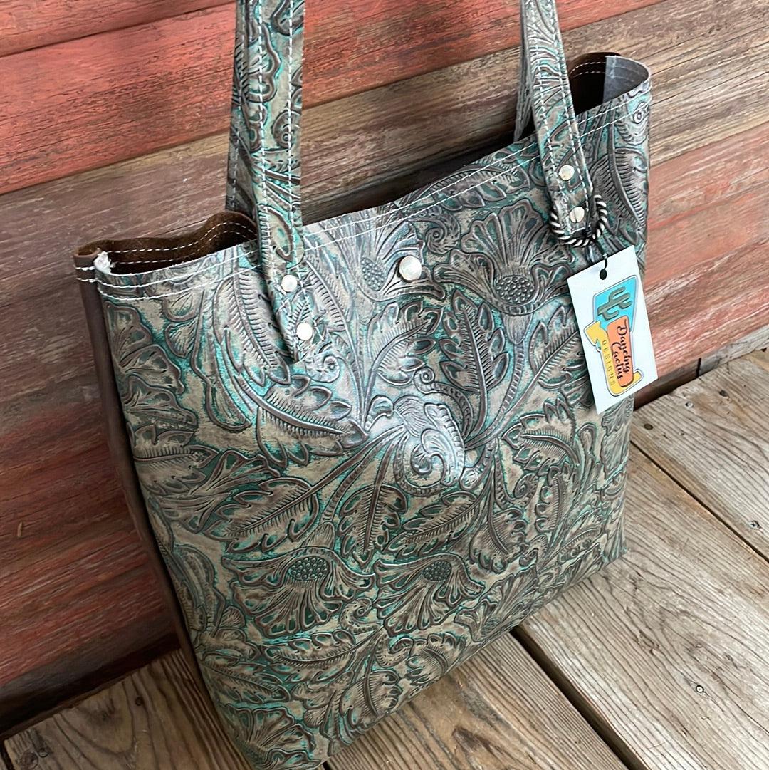 081 Trisha - Blank Slate w/ Turquoise Autumn-Trisha-Western-Cowhide-Bags-Handmade-Products-Gifts-Dancing Cactus Designs