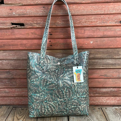 081 Trisha - Blank Slate w/ Turquoise Autumn-Trisha-Western-Cowhide-Bags-Handmade-Products-Gifts-Dancing Cactus Designs