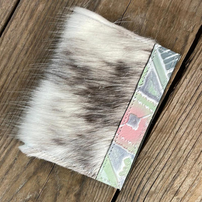 084 Passport Cover - Tricolor w/ Watermelon Wine-Passport Cover-Western-Cowhide-Bags-Handmade-Products-Gifts-Dancing Cactus Designs