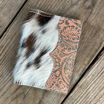087 Passport Cover - Tricolor w/ Grapefruit Tool-Passport Cover-Western-Cowhide-Bags-Handmade-Products-Gifts-Dancing Cactus Designs
