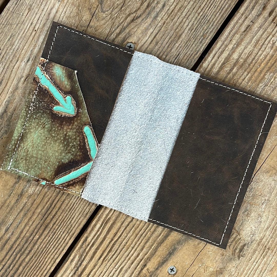 089 Passport Cover - Longhorn w/ Patina Brands-Passport Cover-Western-Cowhide-Bags-Handmade-Products-Gifts-Dancing Cactus Designs