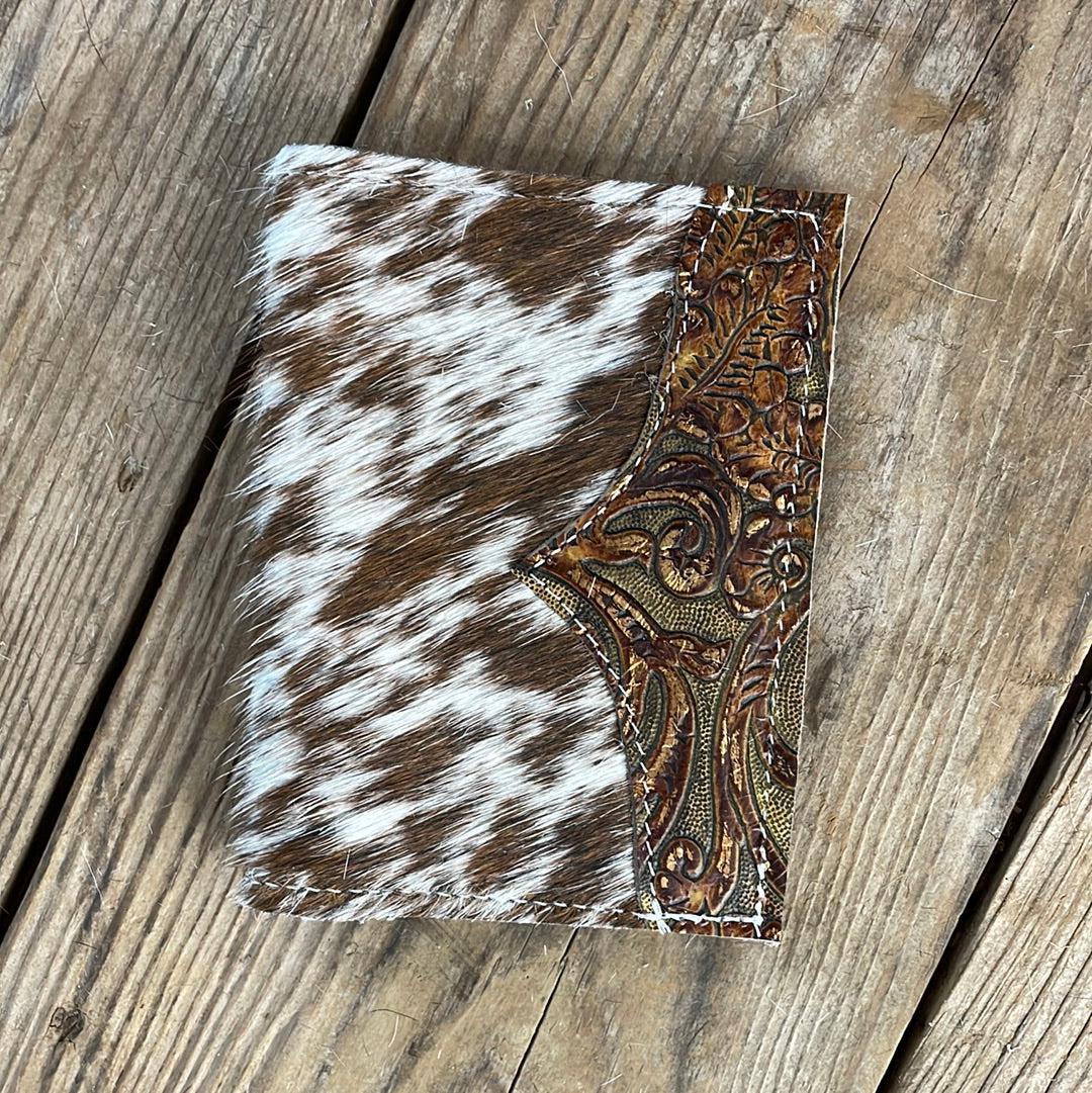 090 Passport Cover - Longhorn w/ Wyoming Tool-Passport Cover-Western-Cowhide-Bags-Handmade-Products-Gifts-Dancing Cactus Designs
