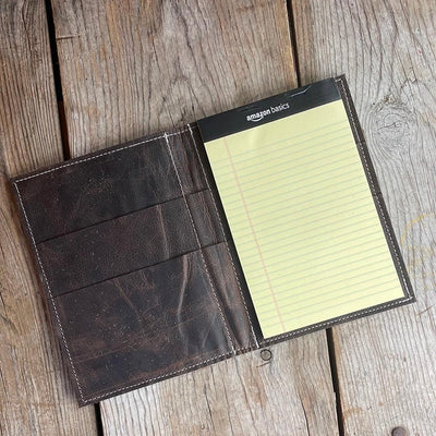 090 Small Notepad Cover - Longhorn w/ Sage Navajo-Small Notepad Cover-Western-Cowhide-Bags-Handmade-Products-Gifts-Dancing Cactus Designs