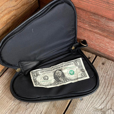 091 Small Pistol Case - Cowhide w/-Small Pistol Case-Western-Cowhide-Bags-Handmade-Products-Gifts-Dancing Cactus Designs