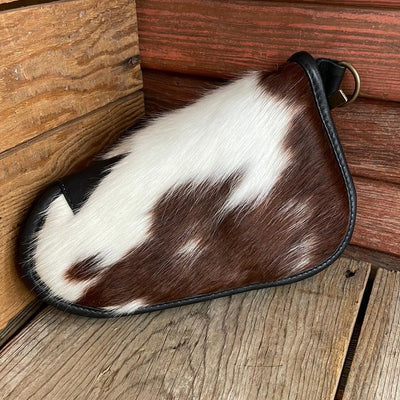 091 Small Pistol Case - Cowhide w/-Small Pistol Case-Western-Cowhide-Bags-Handmade-Products-Gifts-Dancing Cactus Designs