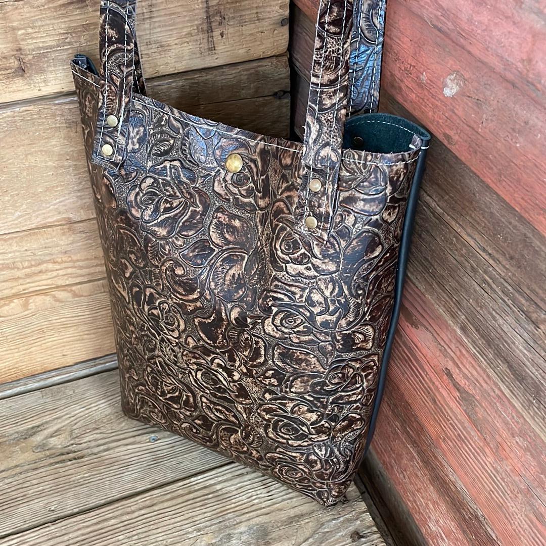 091 Trisha - w/ Deadwood Roses-Trisha-Western-Cowhide-Bags-Handmade-Products-Gifts-Dancing Cactus Designs