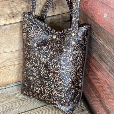 093 Trisha - w/ Deadwood Roses-Trisha-Western-Cowhide-Bags-Handmade-Products-Gifts-Dancing Cactus Designs