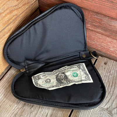 096 Small Pistol Case - Cowhide w/-Small Pistol Case-Western-Cowhide-Bags-Handmade-Products-Gifts-Dancing Cactus Designs