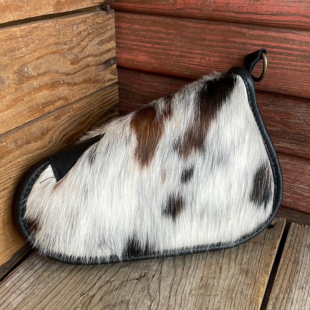 096 Small Pistol Case - Cowhide w/-Small Pistol Case-Western-Cowhide-Bags-Handmade-Products-Gifts-Dancing Cactus Designs