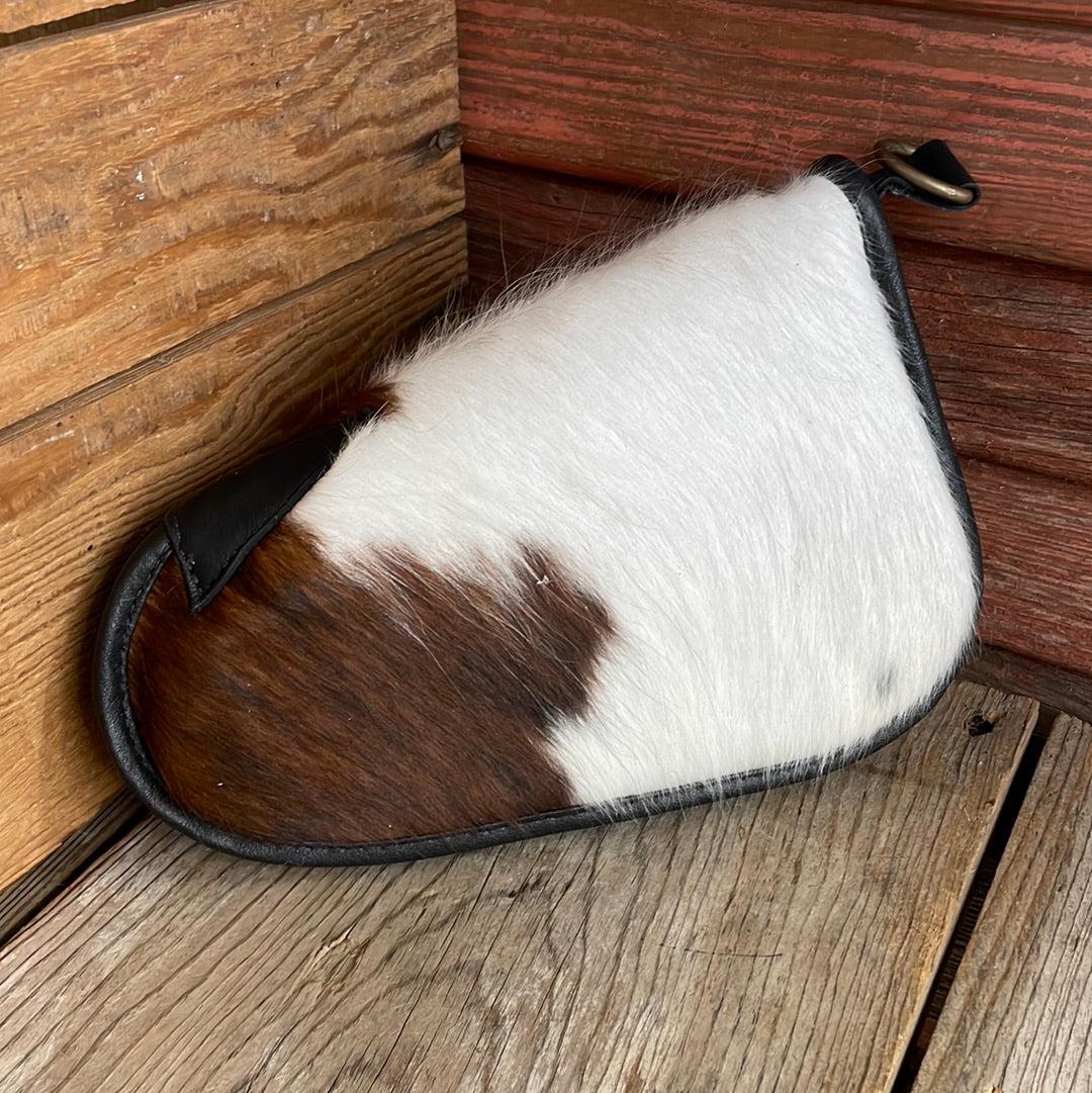 097 Small Pistol Case - Cowhide w/-Small Pistol Case-Western-Cowhide-Bags-Handmade-Products-Gifts-Dancing Cactus Designs