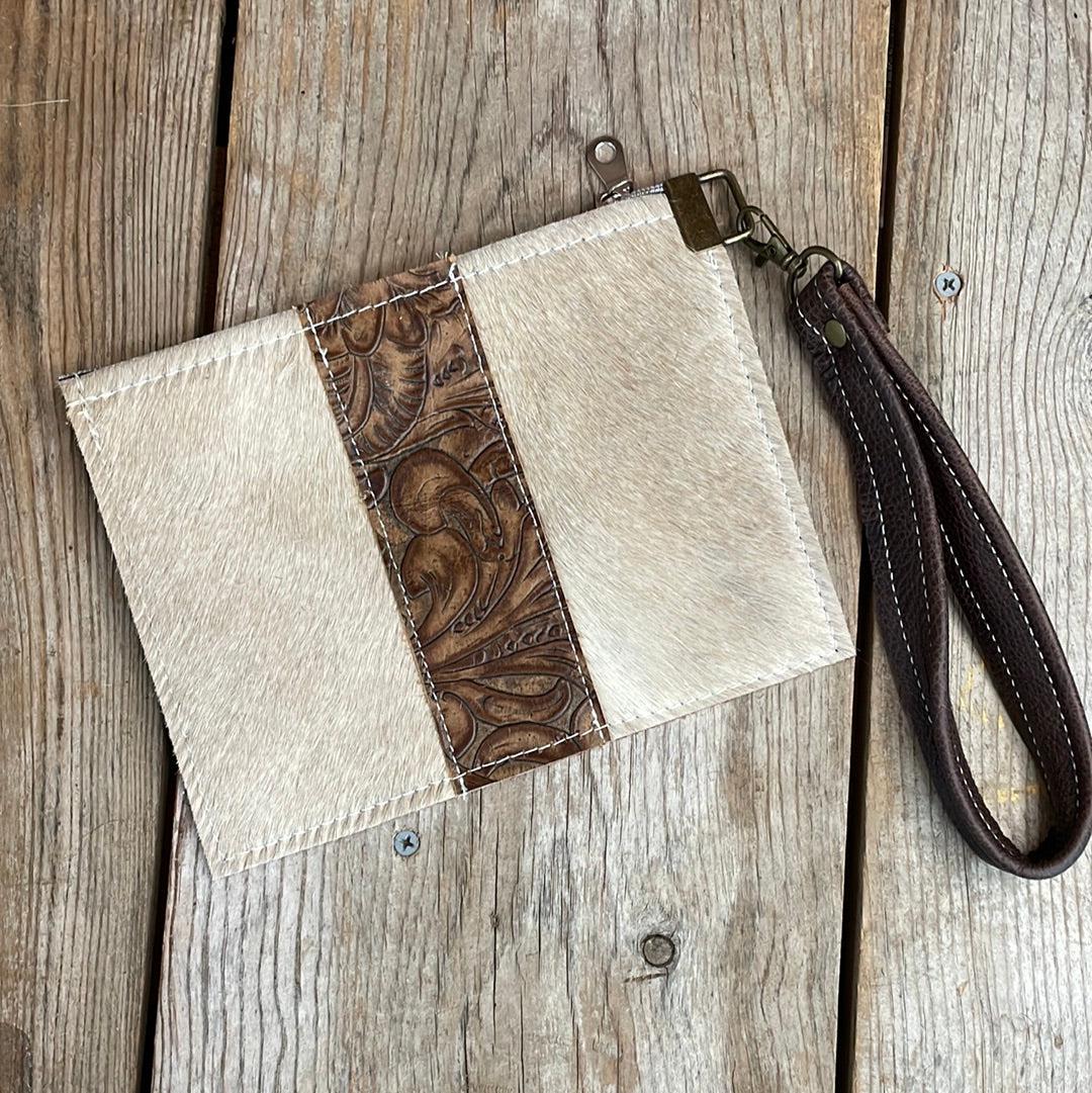 116 Make-up bag - Palomino w/ Western Tool-Make-up bag-Western-Cowhide-Bags-Handmade-Products-Gifts-Dancing Cactus Designs