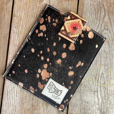 13'' Tablet Sleeve - Black & Gold Acid w/ Summit Fire-13'' Tablet Sleeve-Western-Cowhide-Bags-Handmade-Products-Gifts-Dancing Cactus Designs