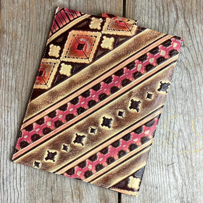 13'' Tablet Sleeve - Red Brindle w/ Summit Fire-13'' Tablet Sleeve-Western-Cowhide-Bags-Handmade-Products-Gifts-Dancing Cactus Designs