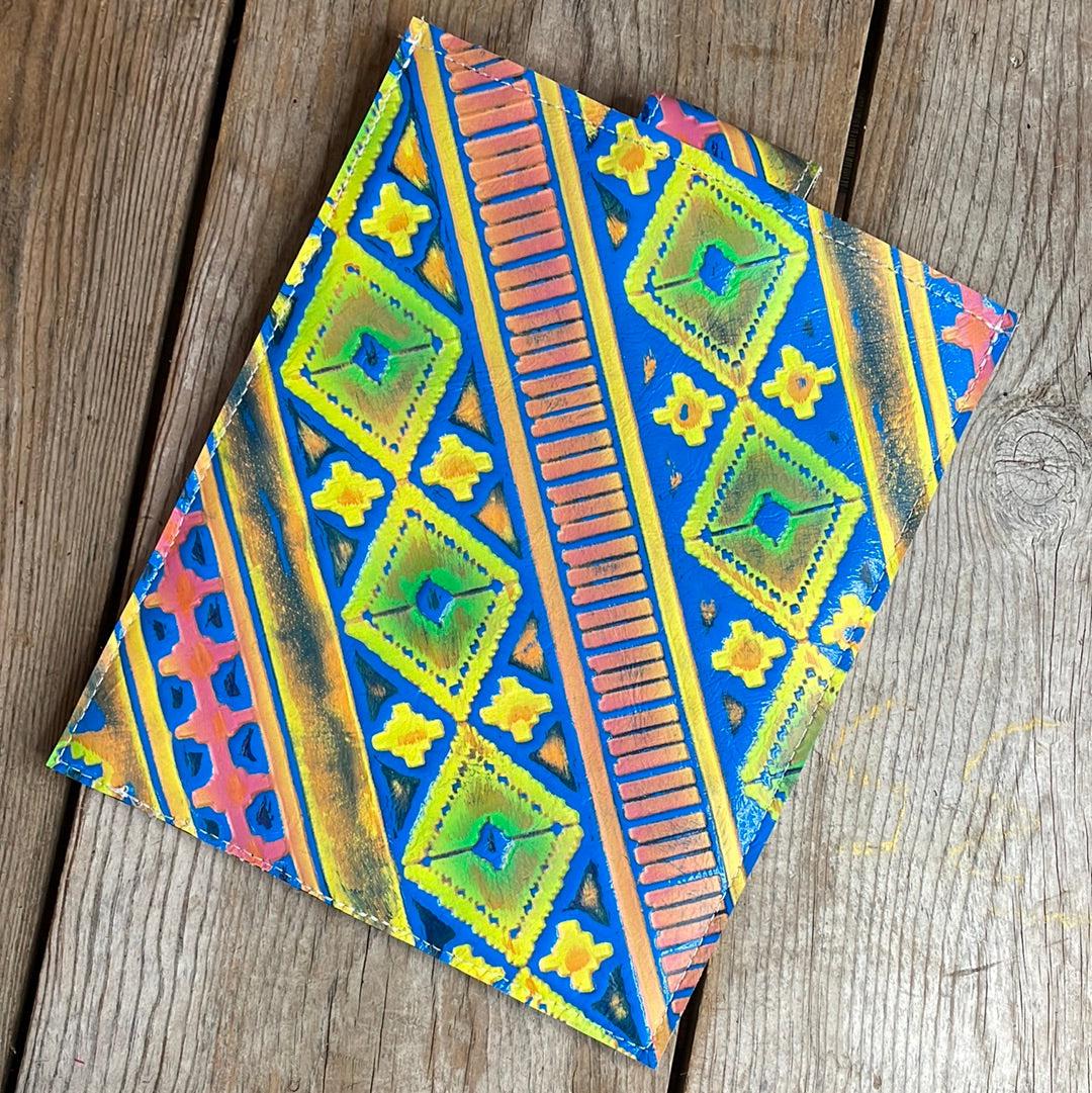 13'' Tablet Sleeve - Rosegold Acid w/ Neon Trip-13'' Tablet Sleeve-Western-Cowhide-Bags-Handmade-Products-Gifts-Dancing Cactus Designs