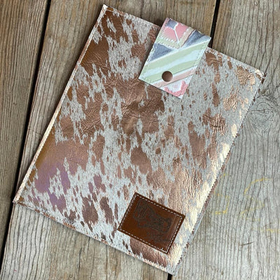 13'' Tablet Sleeve - Rosegold Acid w/ Watermelon Wine-13'' Tablet Sleeve-Western-Cowhide-Bags-Handmade-Products-Gifts-Dancing Cactus Designs