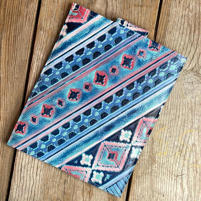 13'' Tablet Sleeve - Tricolor w/ Tucson Sundown-13'' Tablet Sleeve-Western-Cowhide-Bags-Handmade-Products-Gifts-Dancing Cactus Designs