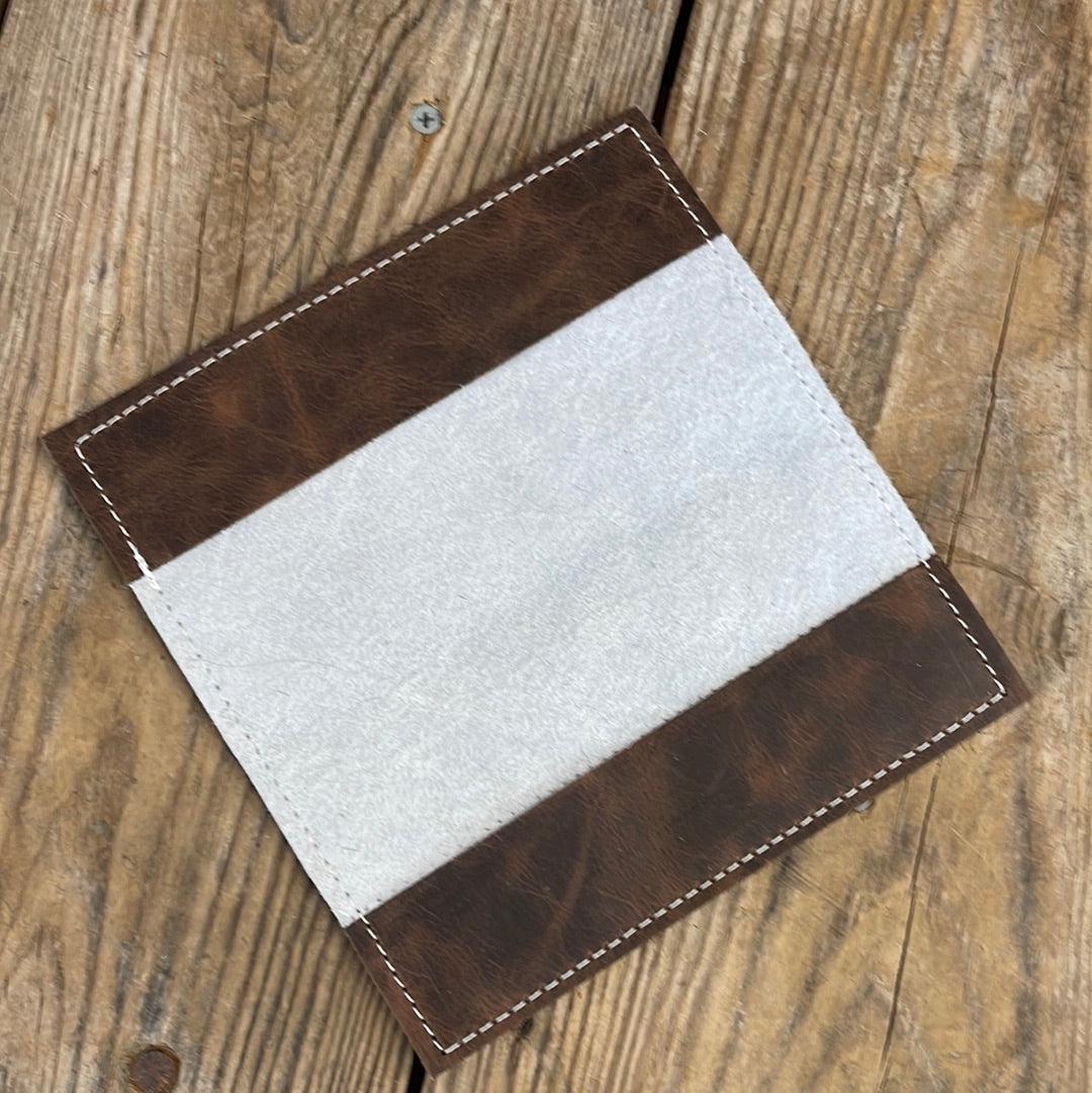 159 Checkbook Cover - Tricolor w/ Wyoming Tool-Checkbook Cover-Western-Cowhide-Bags-Handmade-Products-Gifts-Dancing Cactus Designs