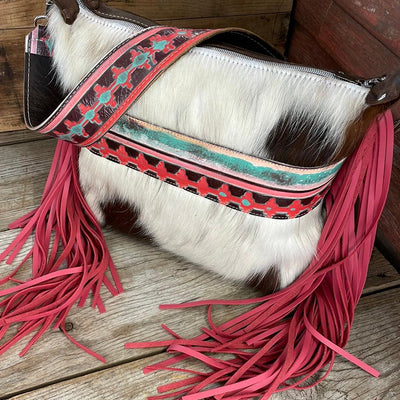 165 Annie - Tricolor w/ Western Sunset-Annie-Western-Cowhide-Bags-Handmade-Products-Gifts-Dancing Cactus Designs