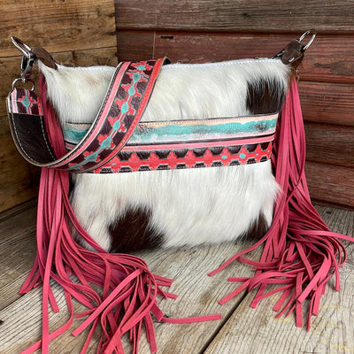 165 Annie - Tricolor w/ Western Sunset-Annie-Western-Cowhide-Bags-Handmade-Products-Gifts-Dancing Cactus Designs