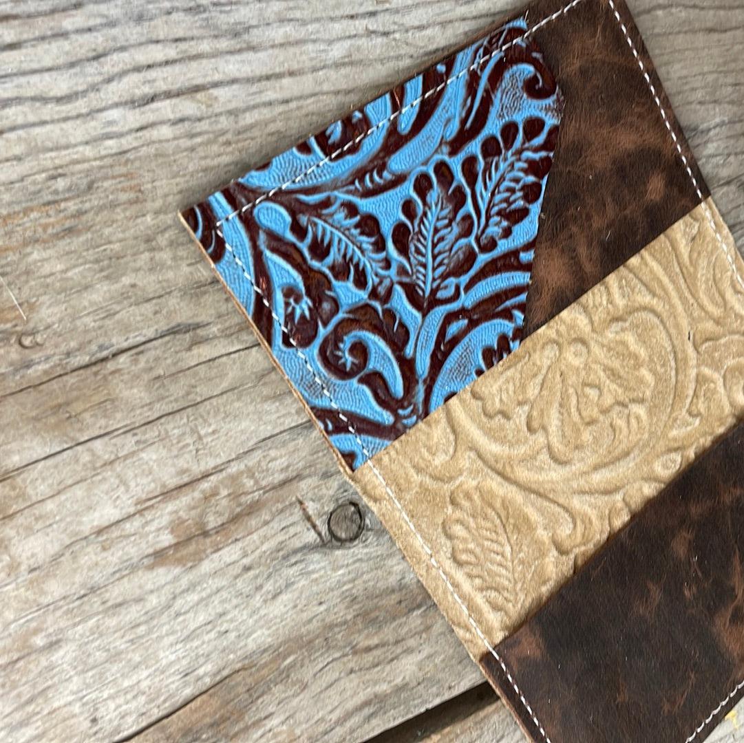 186 Passport Cover - No Hide w/ Blue Bonnet Tool-Passport Cover-Western-Cowhide-Bags-Handmade-Products-Gifts-Dancing Cactus Designs
