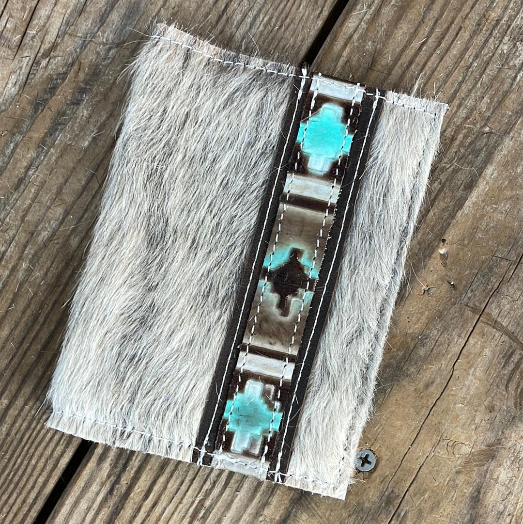 204 Passport Cover - Unicorn w/ Cocoa Navajo-Passport Cover-Western-Cowhide-Bags-Handmade-Products-Gifts-Dancing Cactus Designs