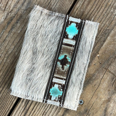 204 Passport Cover - Unicorn w/ Cocoa Navajo-Passport Cover-Western-Cowhide-Bags-Handmade-Products-Gifts-Dancing Cactus Designs