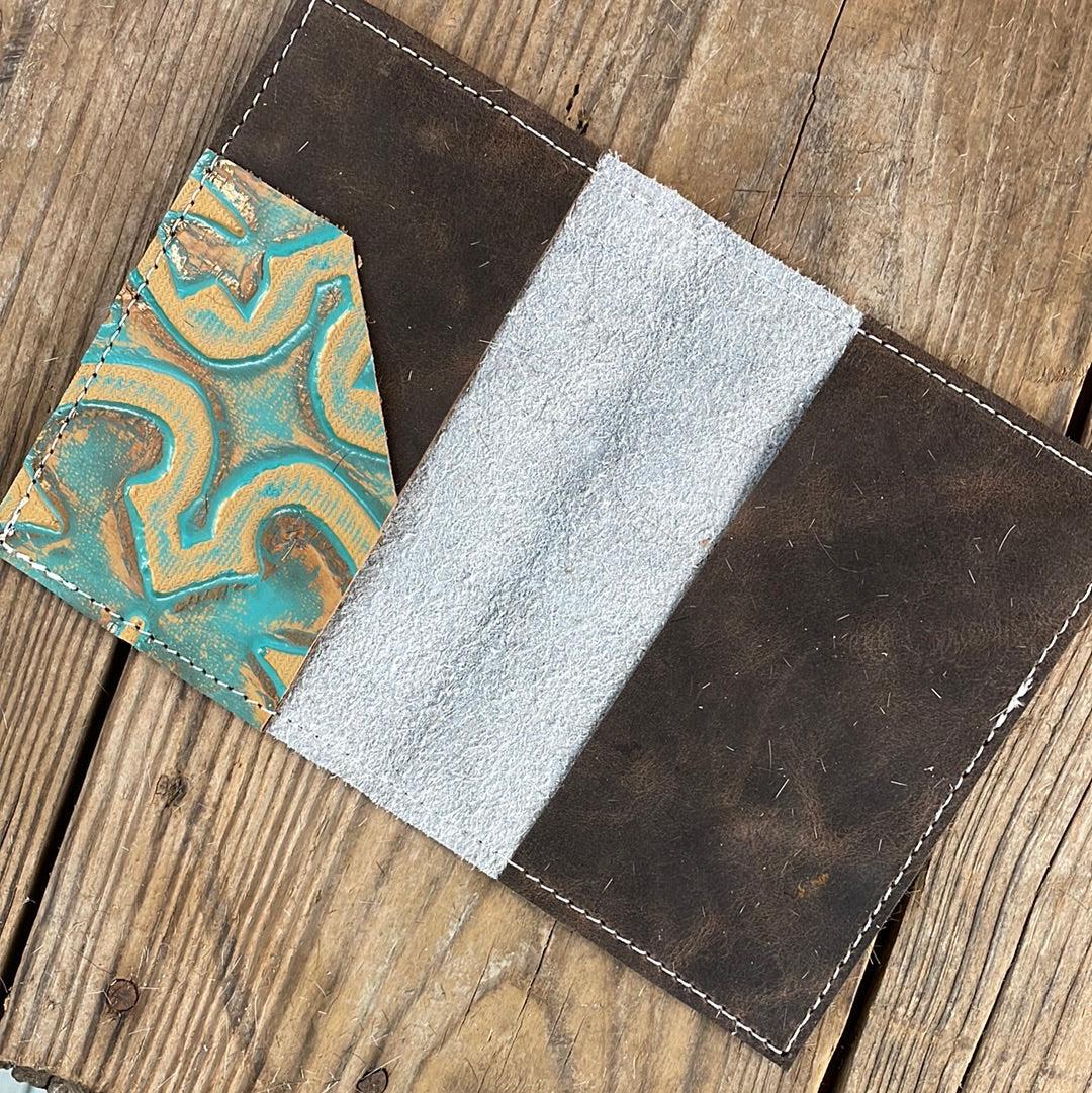 210 Passport Cover - Brindle w/ Agave Laredo-Passport Cover-Western-Cowhide-Bags-Handmade-Products-Gifts-Dancing Cactus Designs