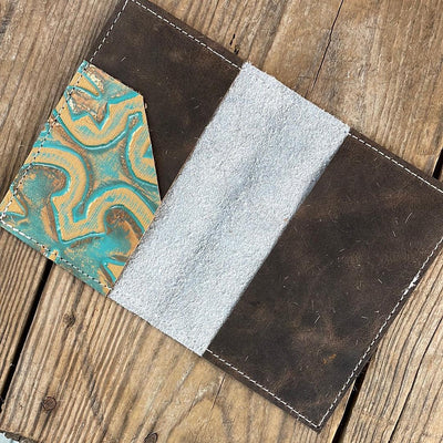 210 Passport Cover - Brindle w/ Agave Laredo-Passport Cover-Western-Cowhide-Bags-Handmade-Products-Gifts-Dancing Cactus Designs