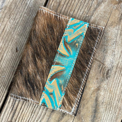 210 Passport Cover - Brindle w/ Agave Laredo-Passport Cover-Western-Cowhide-Bags-Handmade-Products-Gifts-Dancing Cactus Designs