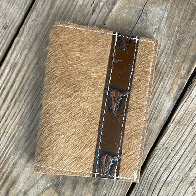 214 Passport Cover - Brindle w/ Mahogany Skulls-Passport Cover-Western-Cowhide-Bags-Handmade-Products-Gifts-Dancing Cactus Designs
