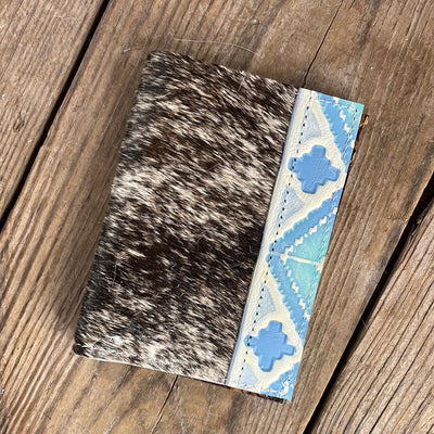 219 Passport Cover - Brindle w/ Encanto Navajo-Passport Cover-Western-Cowhide-Bags-Handmade-Products-Gifts-Dancing Cactus Designs