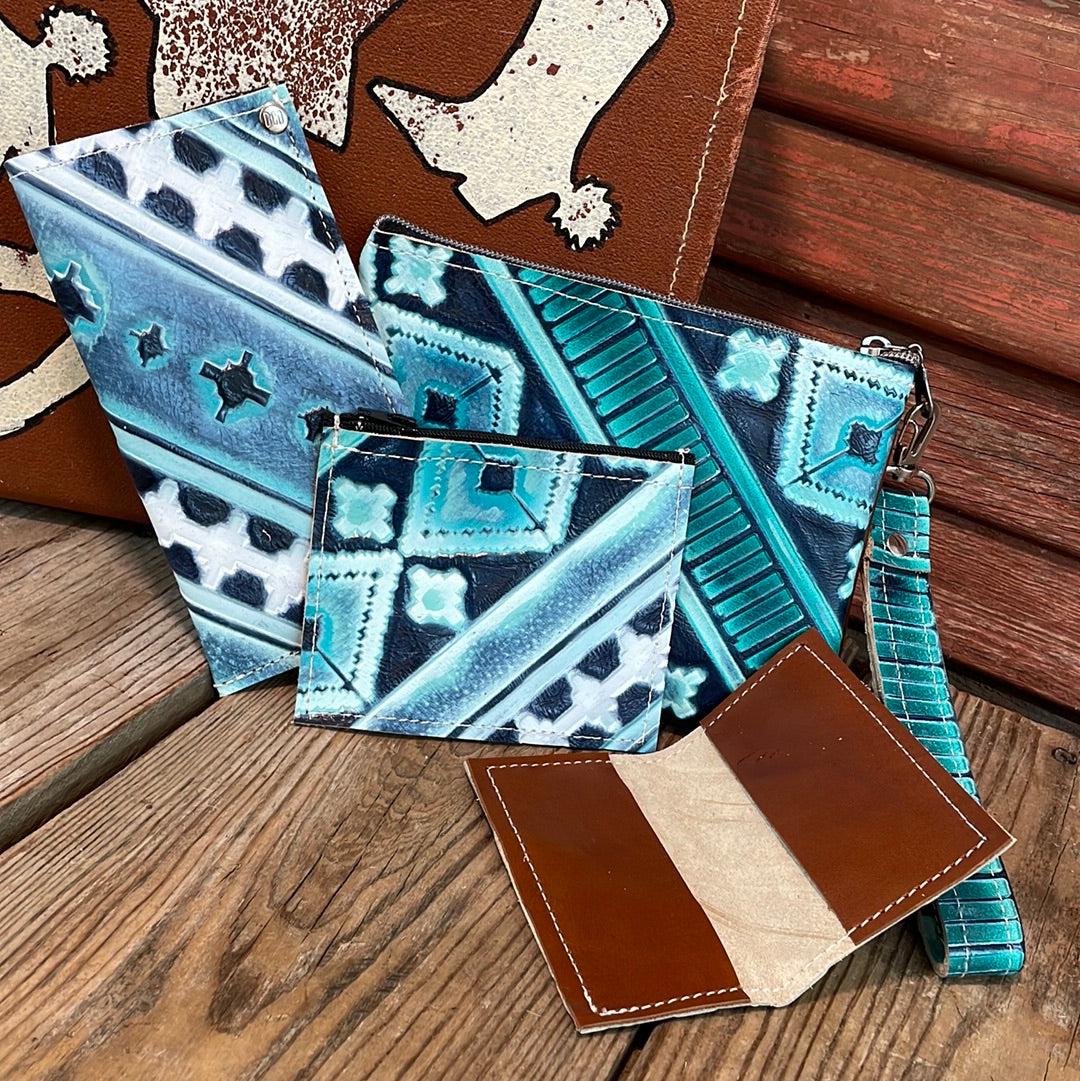 Accessory Set - w/ Glacier Park Navajo-Accessory Set-Western-Cowhide-Bags-Handmade-Products-Gifts-Dancing Cactus Designs