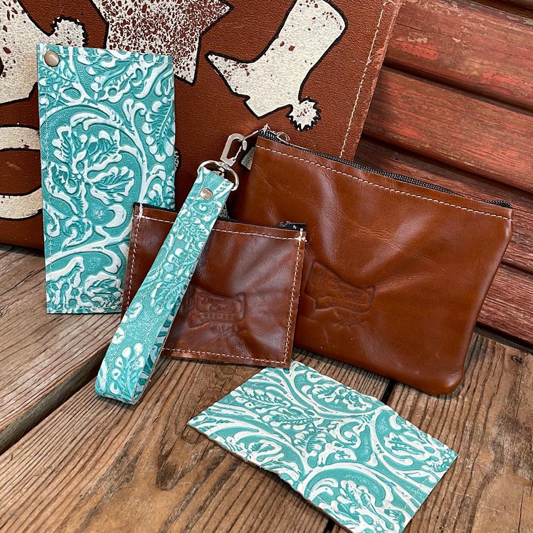 Accessory Set - w/ Turquoise Sand Tool-Accessory Set-Western-Cowhide-Bags-Handmade-Products-Gifts-Dancing Cactus Designs