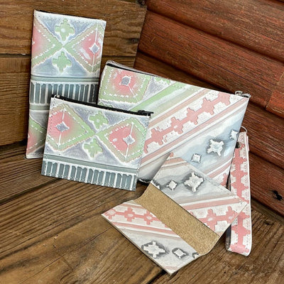 Accessory Set - w/ Watermelon Wine-Accessory Set-Western-Cowhide-Bags-Handmade-Products-Gifts-Dancing Cactus Designs