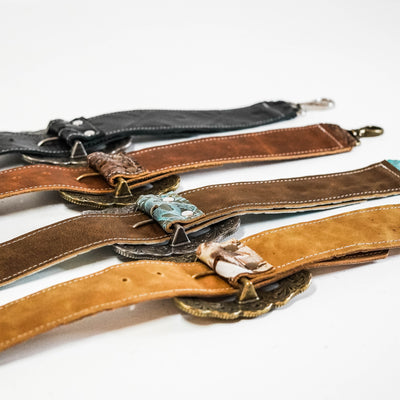 Adjustable Crossbody Buckle Straps-Western-Cowhide-Bags-Handmade-Products-Gifts-Dancing Cactus Designs