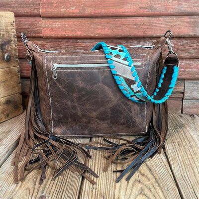 Annie - Black & White w/ Cocoa Navajo-Annie-Western-Cowhide-Bags-Handmade-Products-Gifts-Dancing Cactus Designs